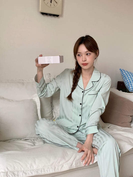 Chillday Collection : Long Sleeve with Long Pants (Baby Green)