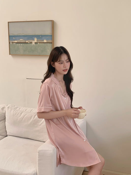 Hailey 系列:短袖睡裙(奶油色)