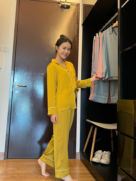 Blaire Collection : Long sleeve + long pants (Mustard Yellow)
