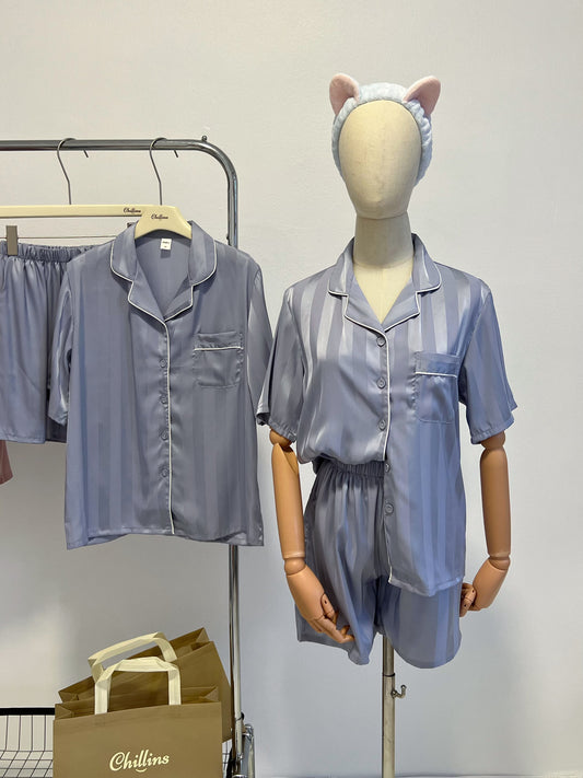 Keira Collection : Short sleeve + short pants (Ash Blue)