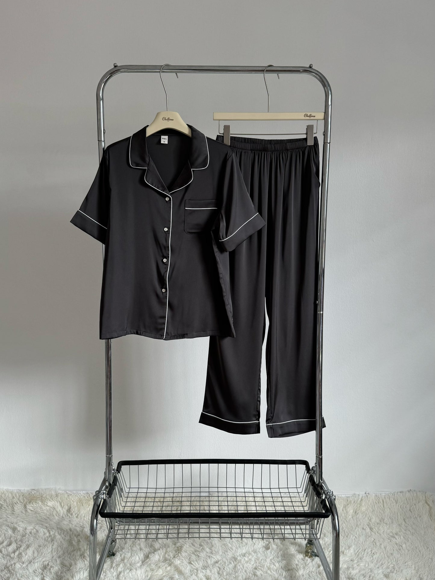 Jovin Collection : Short sleeve + long pants (Charcoal Grey)