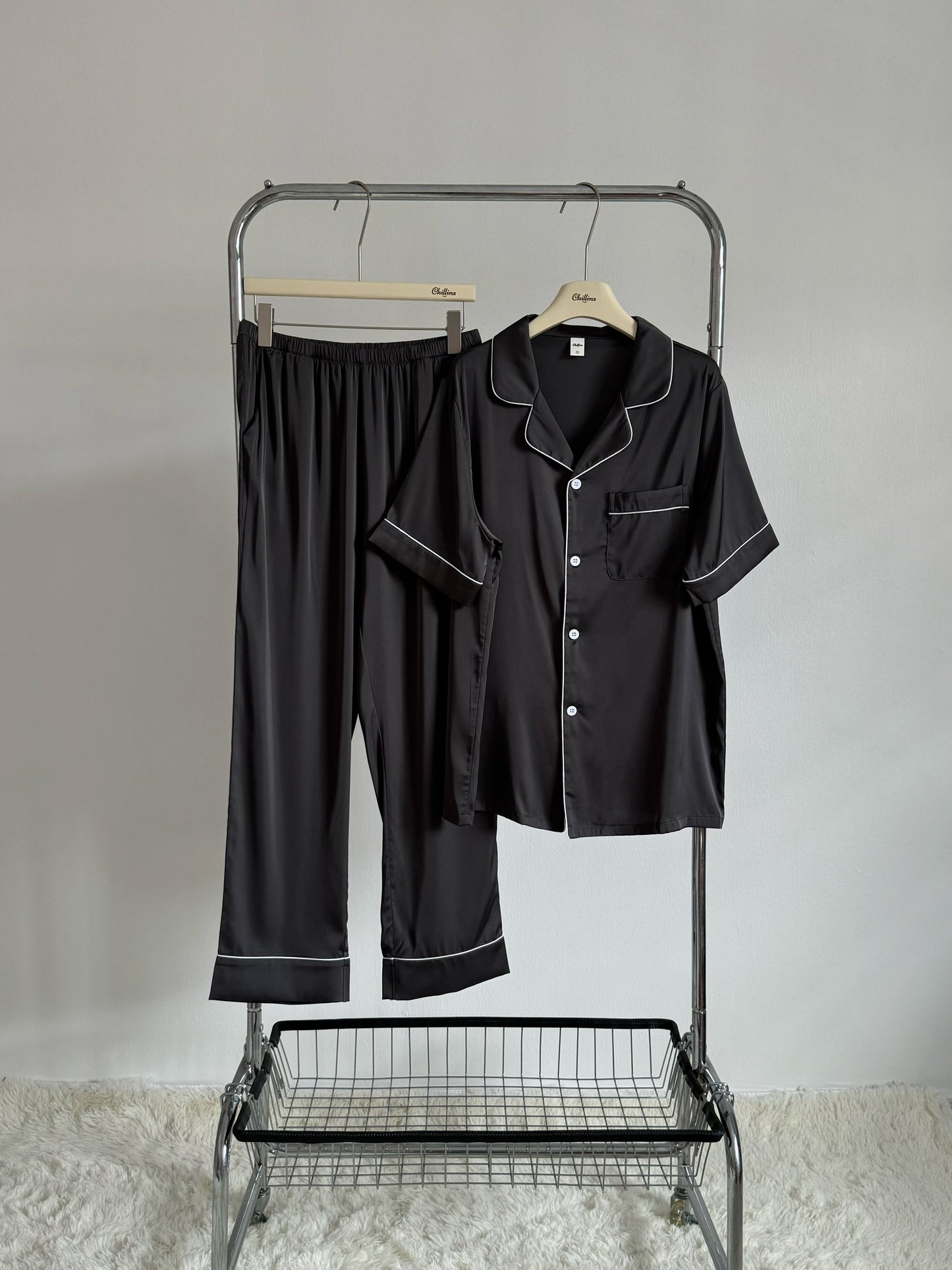 Gavin Collection : Short sleeve + long pants (Charcoal Grey)