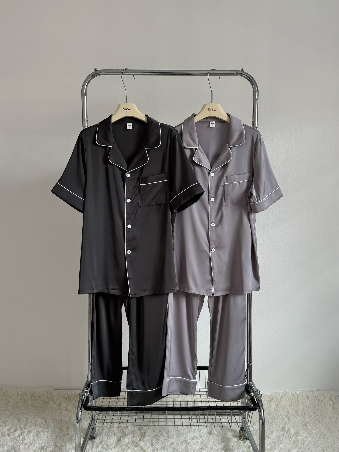 Gavin Collection : Short sleeve + long pants (Charcoal Grey)