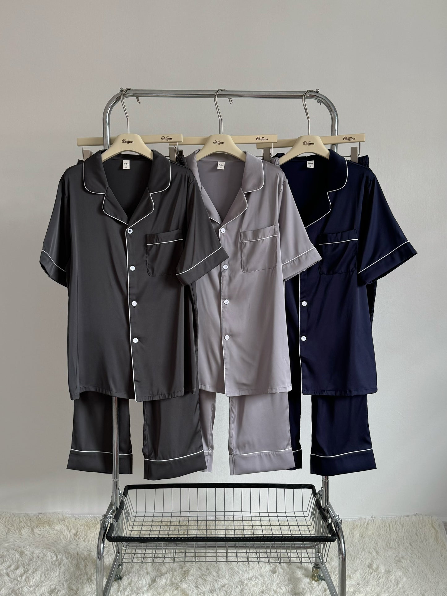 Gavin Collection : Short sleeve + long pants (Charcoal Grey)