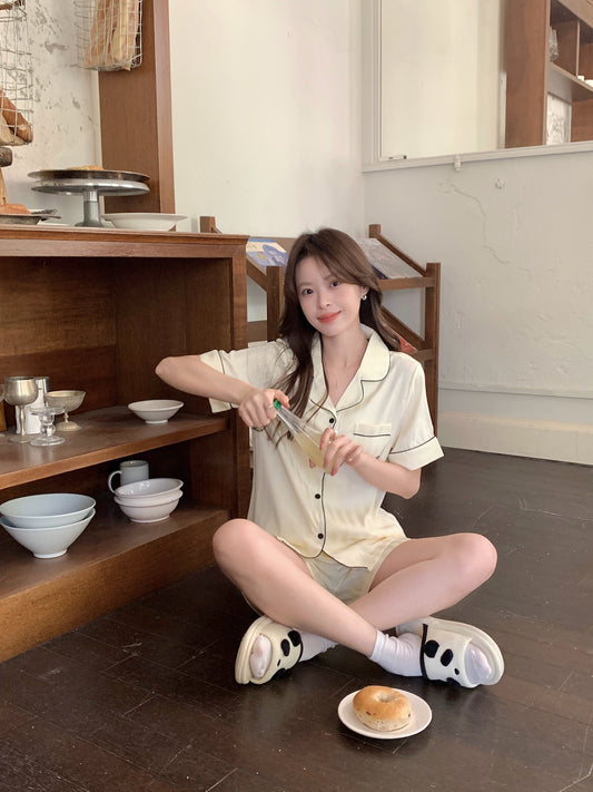 Chillday Collection : Short Sleeve with Short Pants (Baby Yellow)