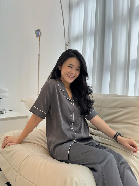 Jovin Collection : Short sleeve + long pants (Charcoal Grey)