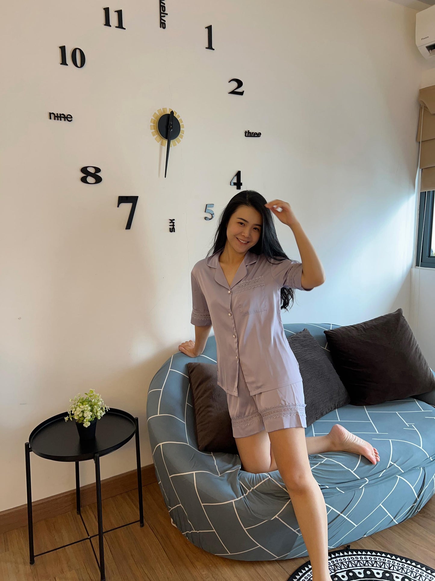 Della Collection : Short sleeve + short pants (Lilac)
