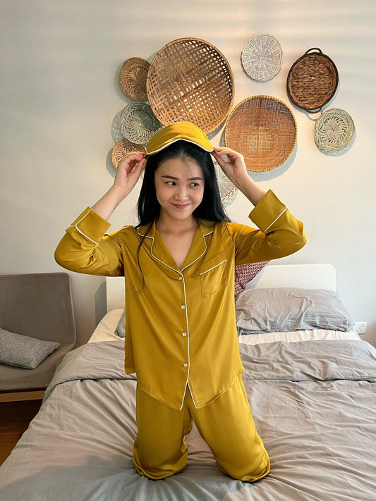 Blaire Collection : Long sleeve + long pants (Mustard Yellow)