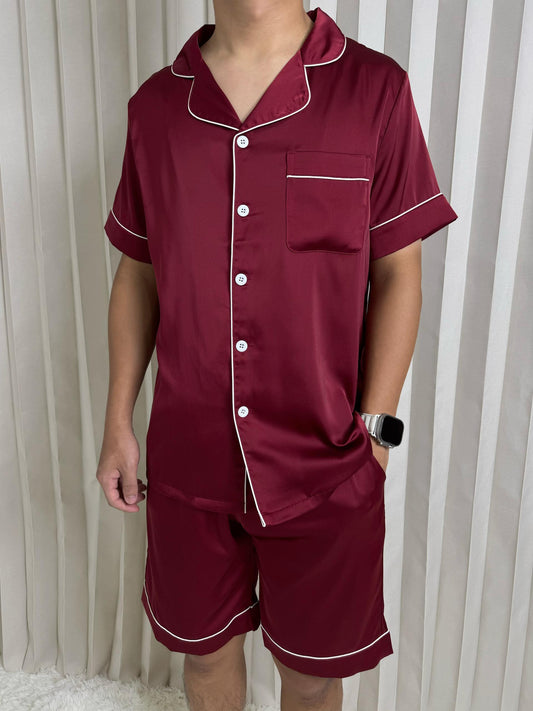 Eddie Collection : Short sleeve + short pants (Maroon *LIMITED*)