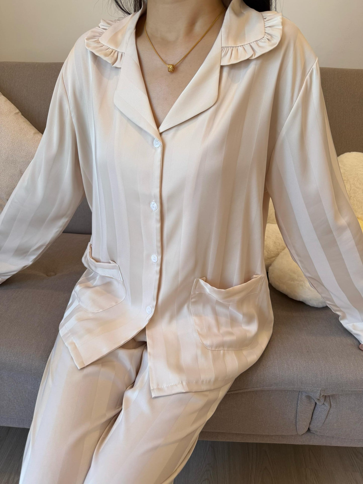 Molly Collection : Long sleeve + long pants (Almond)