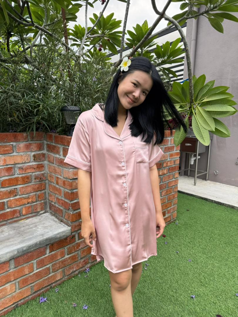 Hailey Collection : Sleep Dress Short sleeve (Rose Pink *NEW*)