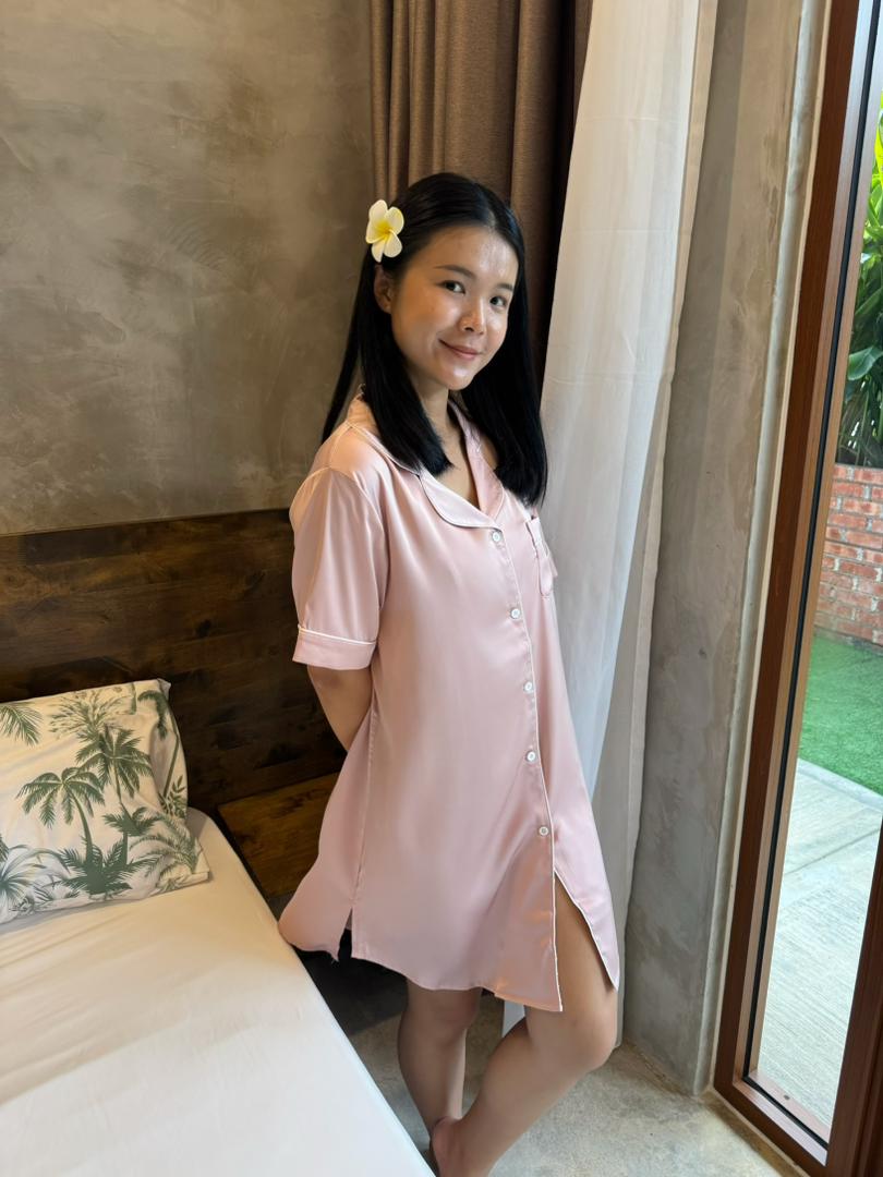 Hailey Collection : Sleep Dress Short sleeve (Rose Pink *NEW*)