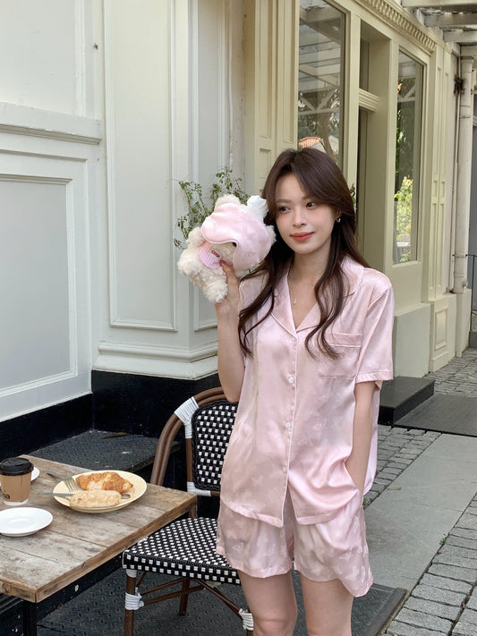 Glowie Collection : Short Sleeve with Short Pants (Bright Pink)