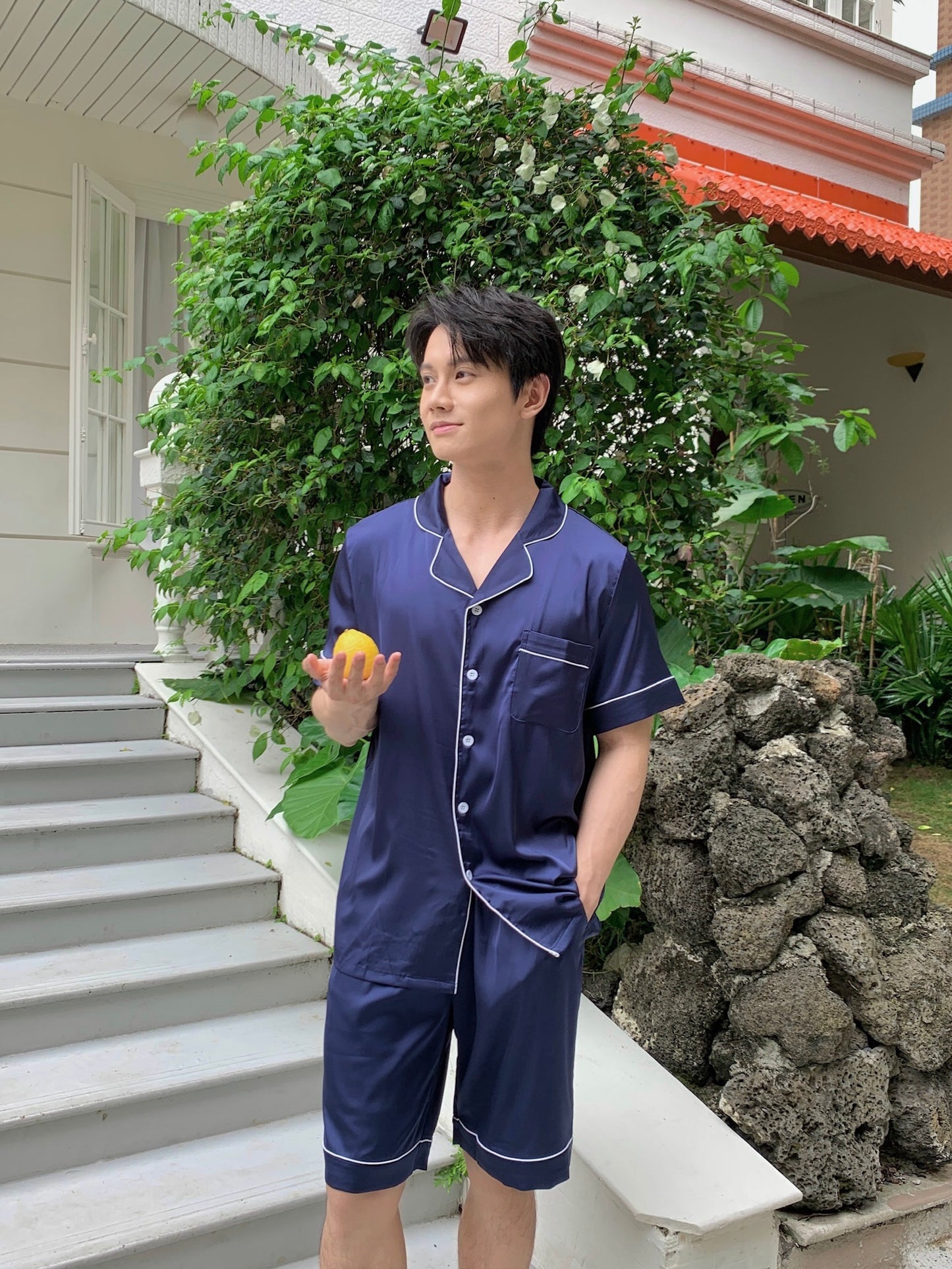 Eddie系列：短袖+短褲（海軍藍）