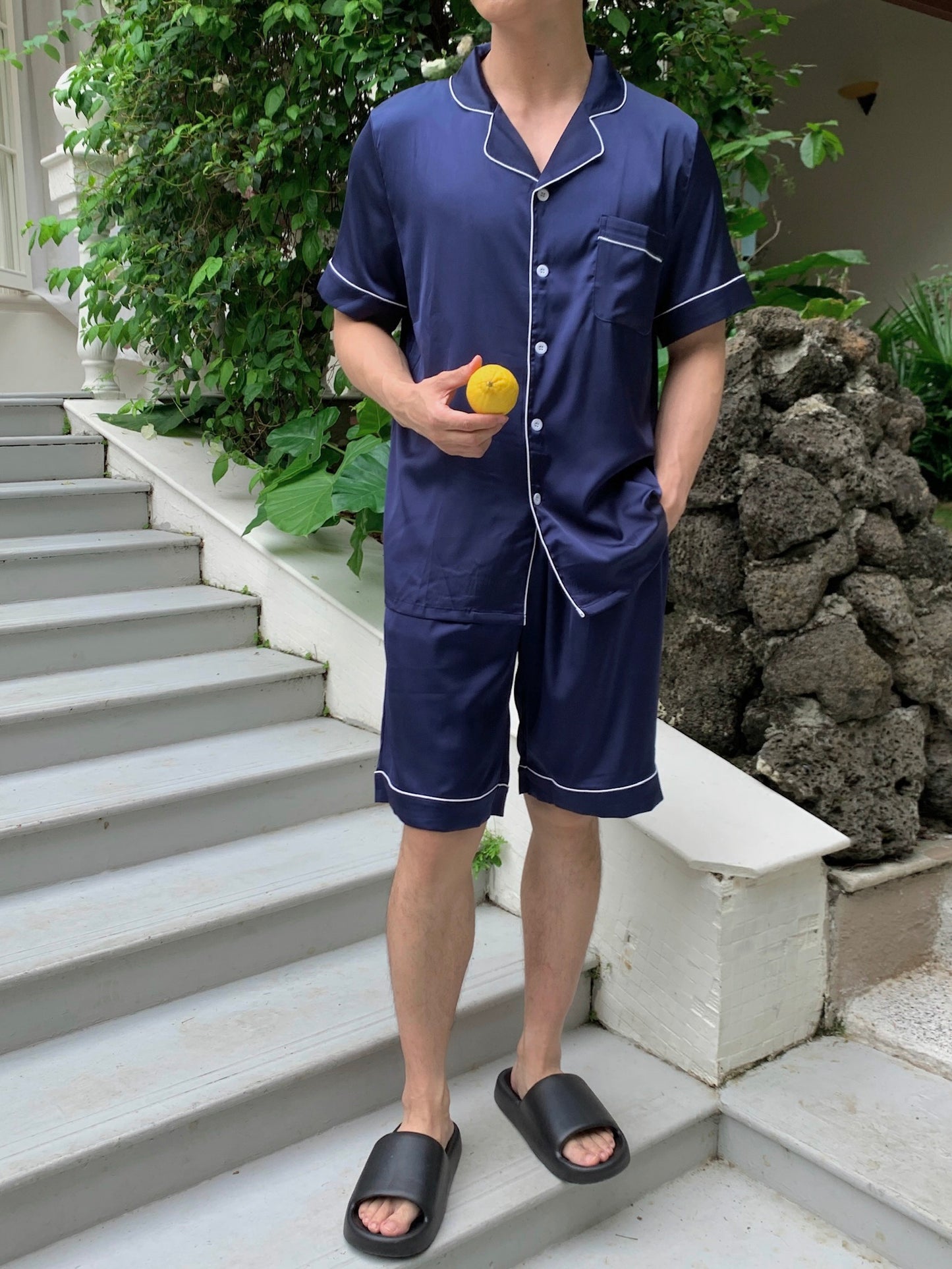 Eddie系列：短袖+短褲（海軍藍）