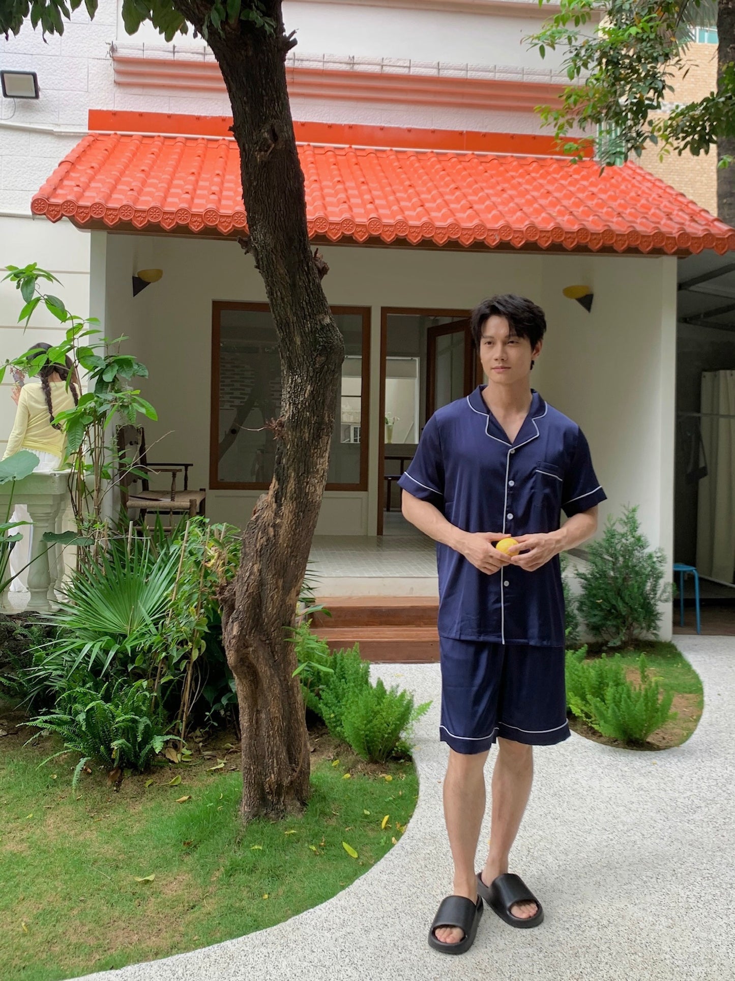Eddie系列：短袖+短褲（海軍藍）