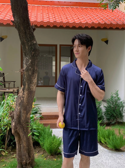 Eddie Collection : Short Sleeve with Short Pants (Navy Blue)