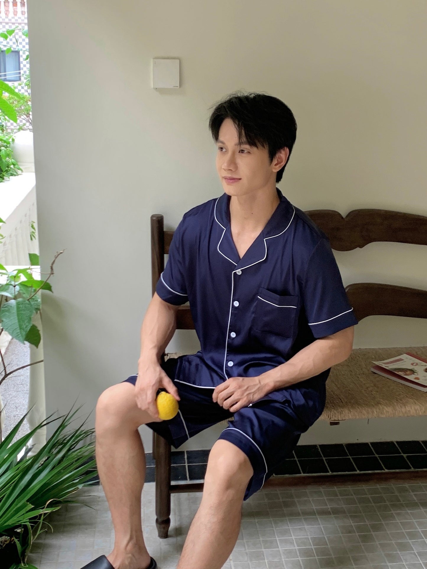 Eddie系列：短袖+短褲（海軍藍）