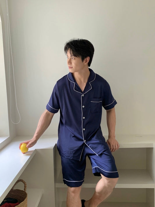 Eddie Collection : Short sleeve + short pants (Navy Blue)