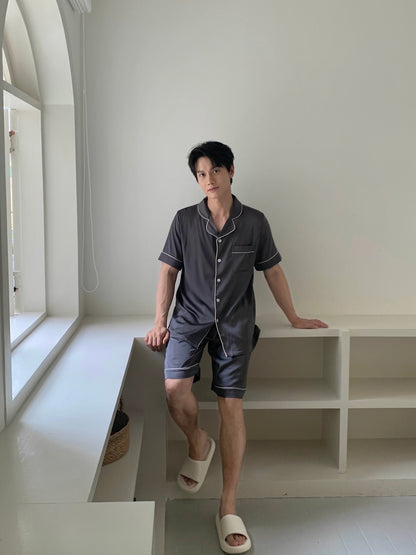 Eddie Collection : Short Sleeve with Short Pants (Charcoal Grey)