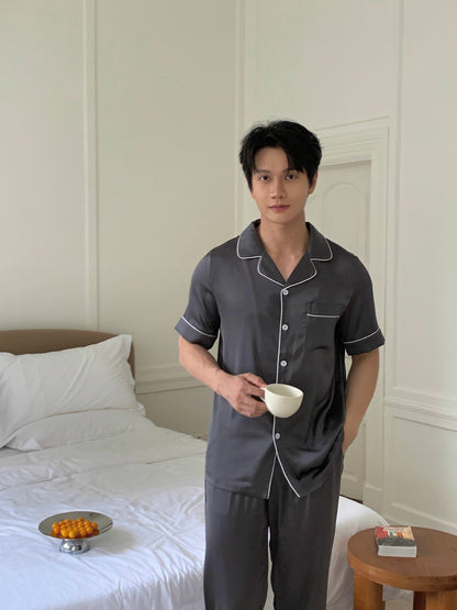 Gavin Collection : Short Sleeve with Long Pants (Charcoal Grey)