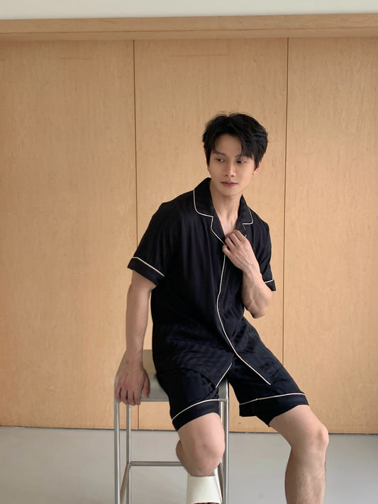 Chillday Collection [Men] : Short sleeve + short pants (Limited Black)