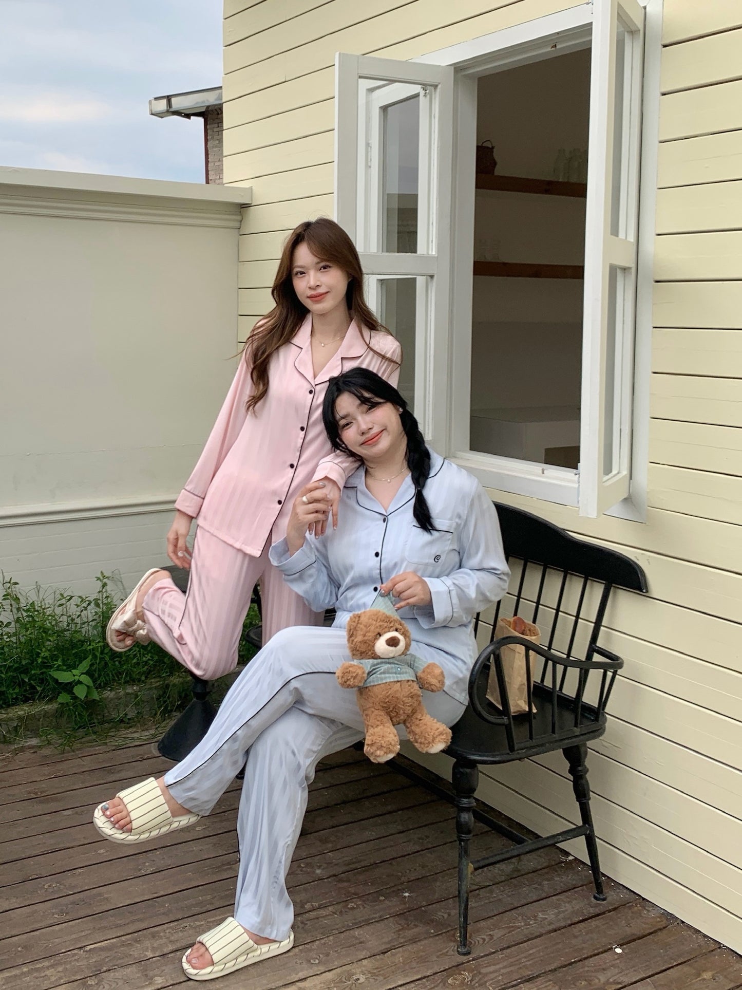 Chillday Collection : Long Sleeve with Long Pants (Pink)