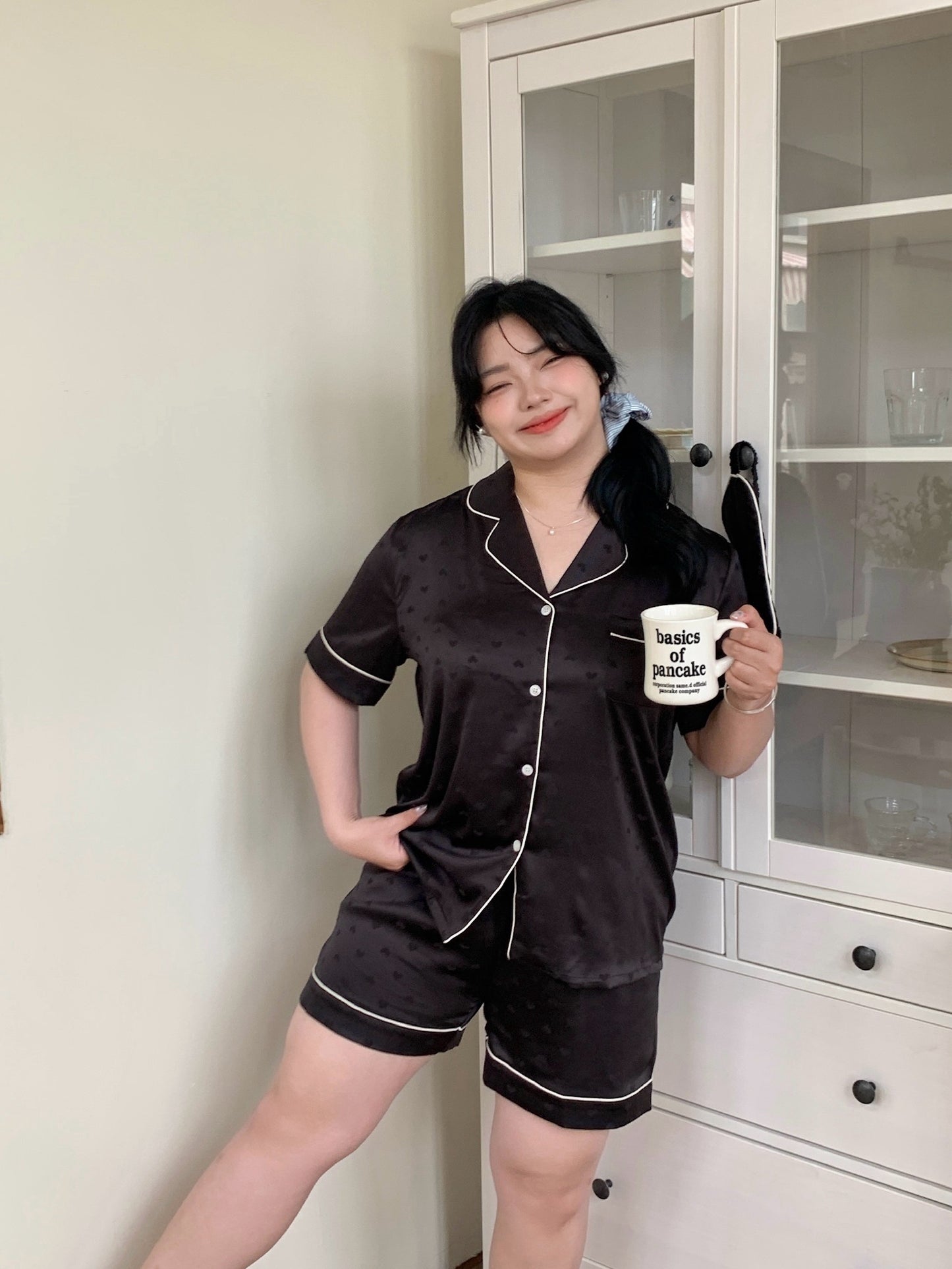 Lovie Collection : Short Sleeve with Short Pants (Galaxy Black)