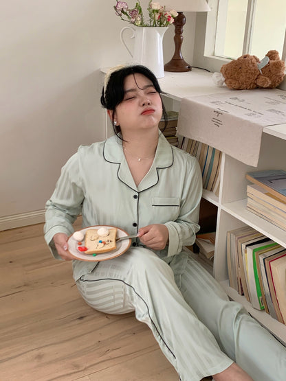 Chillday Collection : Long Sleeve with Long Pants (Baby Green)