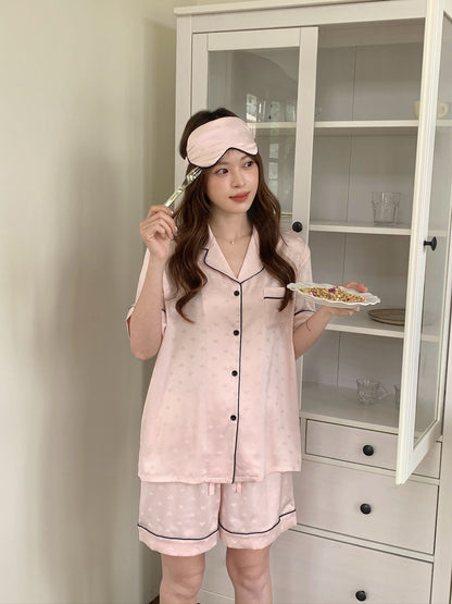 Lovie Collection : Short Sleeve with Short Pants (Blush Pink)