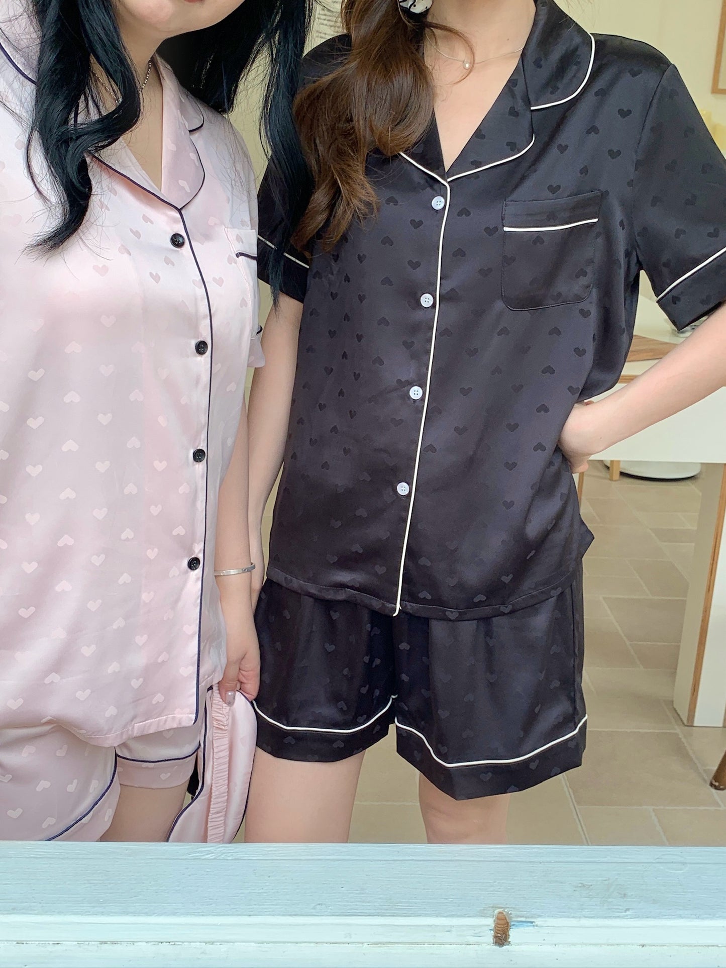 Lovie Collection : Short Sleeve with Short Pants (Blush Pink)