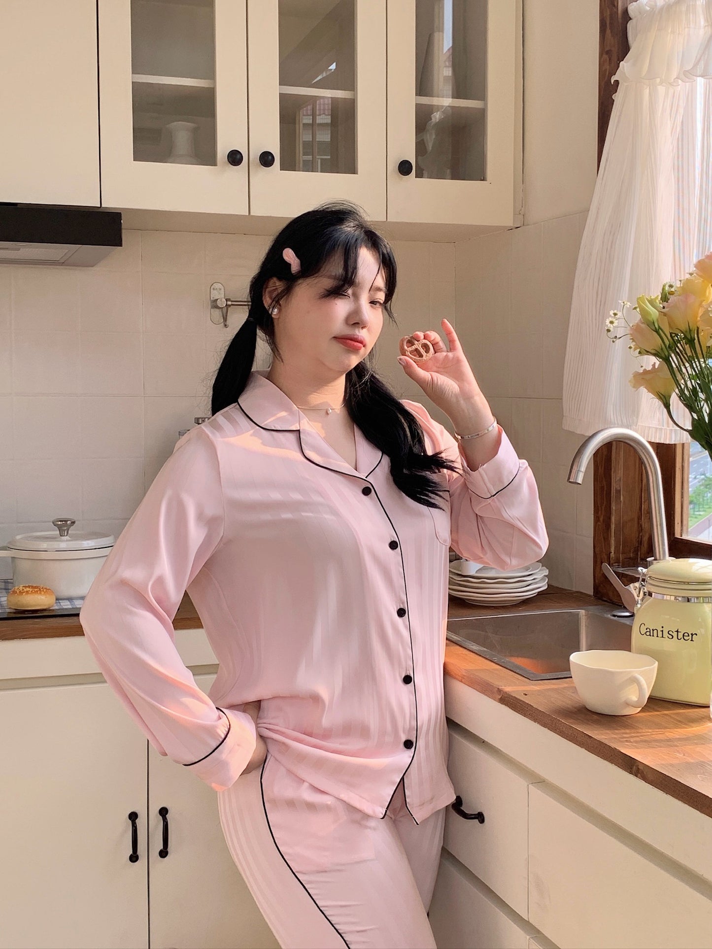 Chillday Collection : Long Sleeve with Long Pants (Pink)