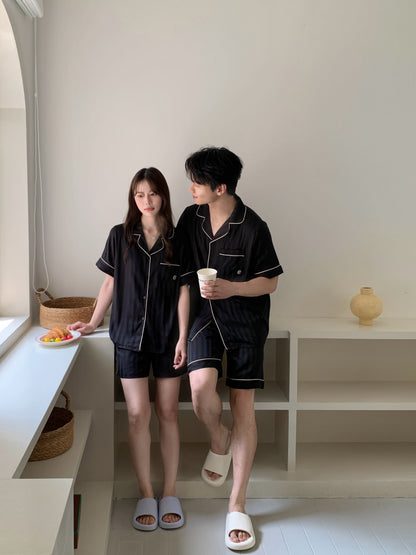 Chillday Collection : Short Sleeve with Short Pants (Black)