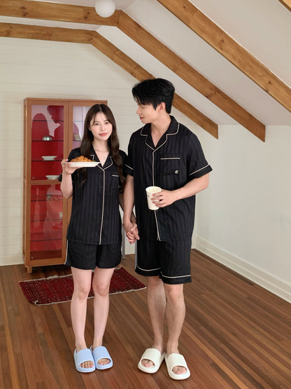 Chillday Collection : Short Sleeve with Short Pants (Black)