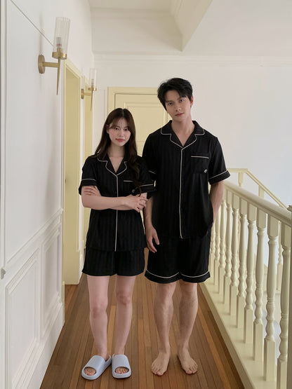 Chillday Collection : Short Sleeve with Short Pants (Black)