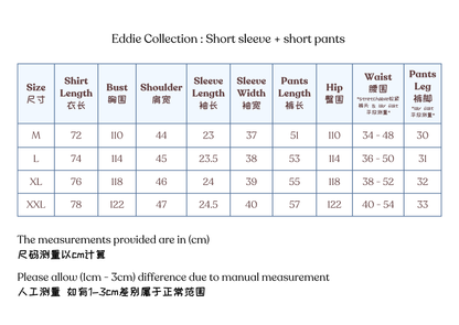 Eddie Collection : Short Sleeve with Short Pants (Maroon *LIMITED*)