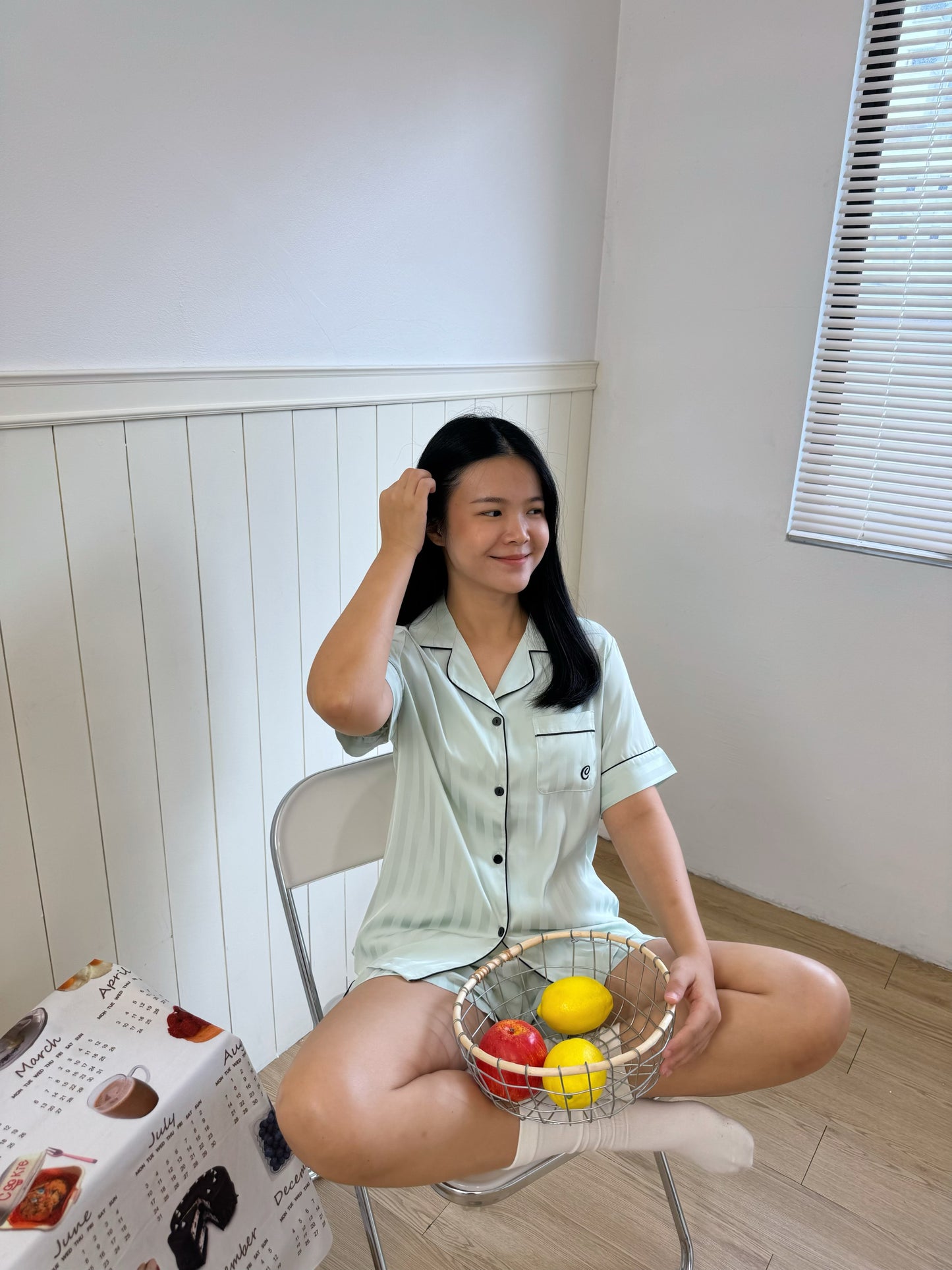 Chillday Collection : Short sleeve + short pants (Baby Green)