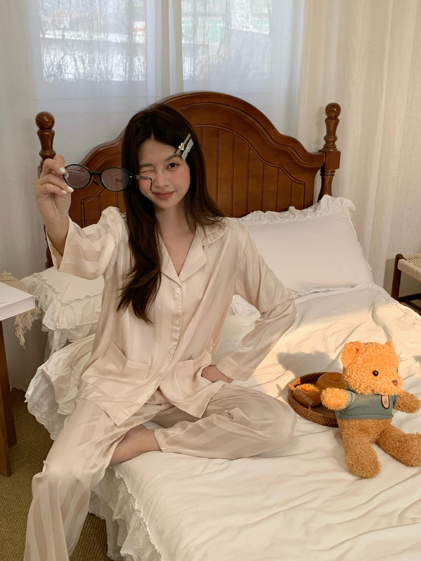 Molly Collection : Long Sleeve with Long Pants (Almond)
