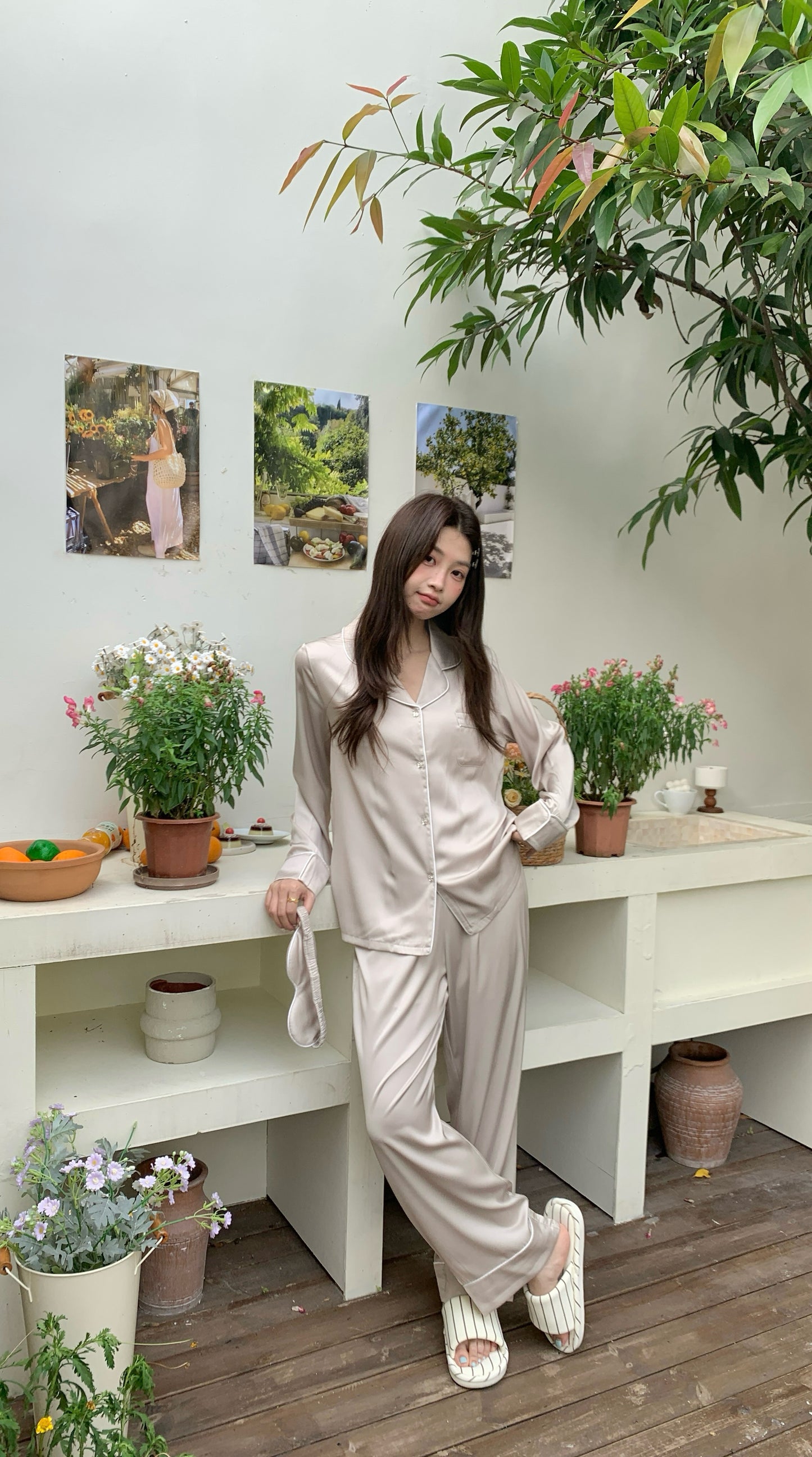 Molly Collection : Long Sleeve with Long Pants (Almond)