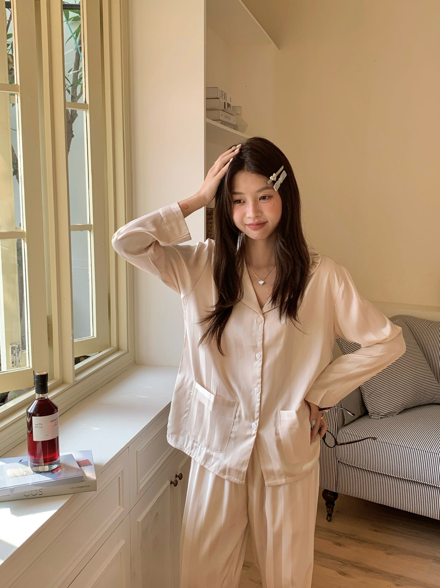 Molly Collection : Long Sleeve with Long Pants (Almond)