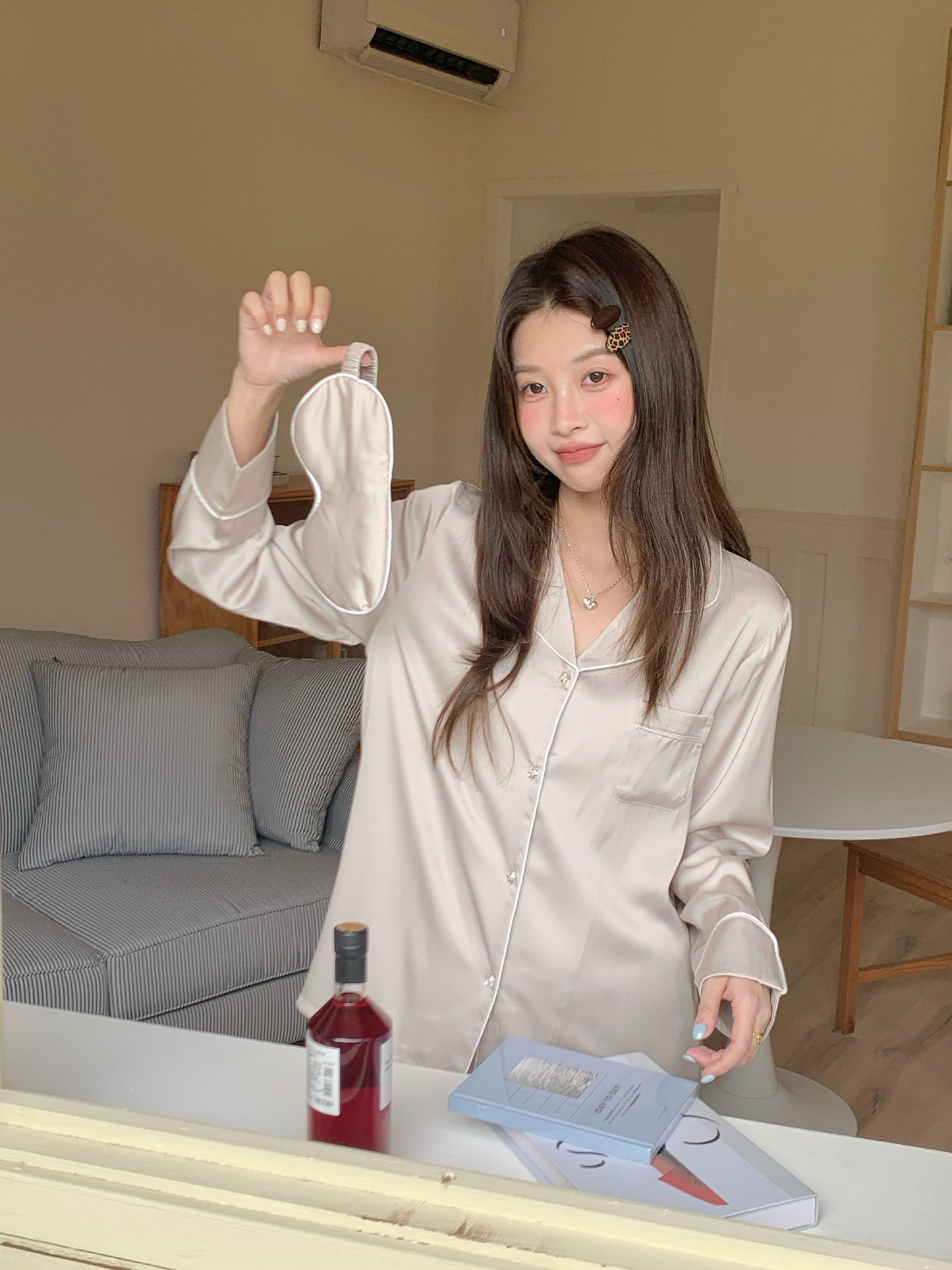 Blaire Collection : Long Sleeve with Long Pants (Beige)