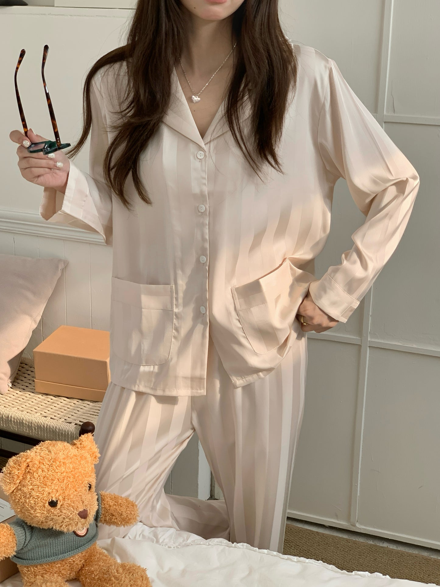 Molly Collection : Long Sleeve with Long Pants (Almond)