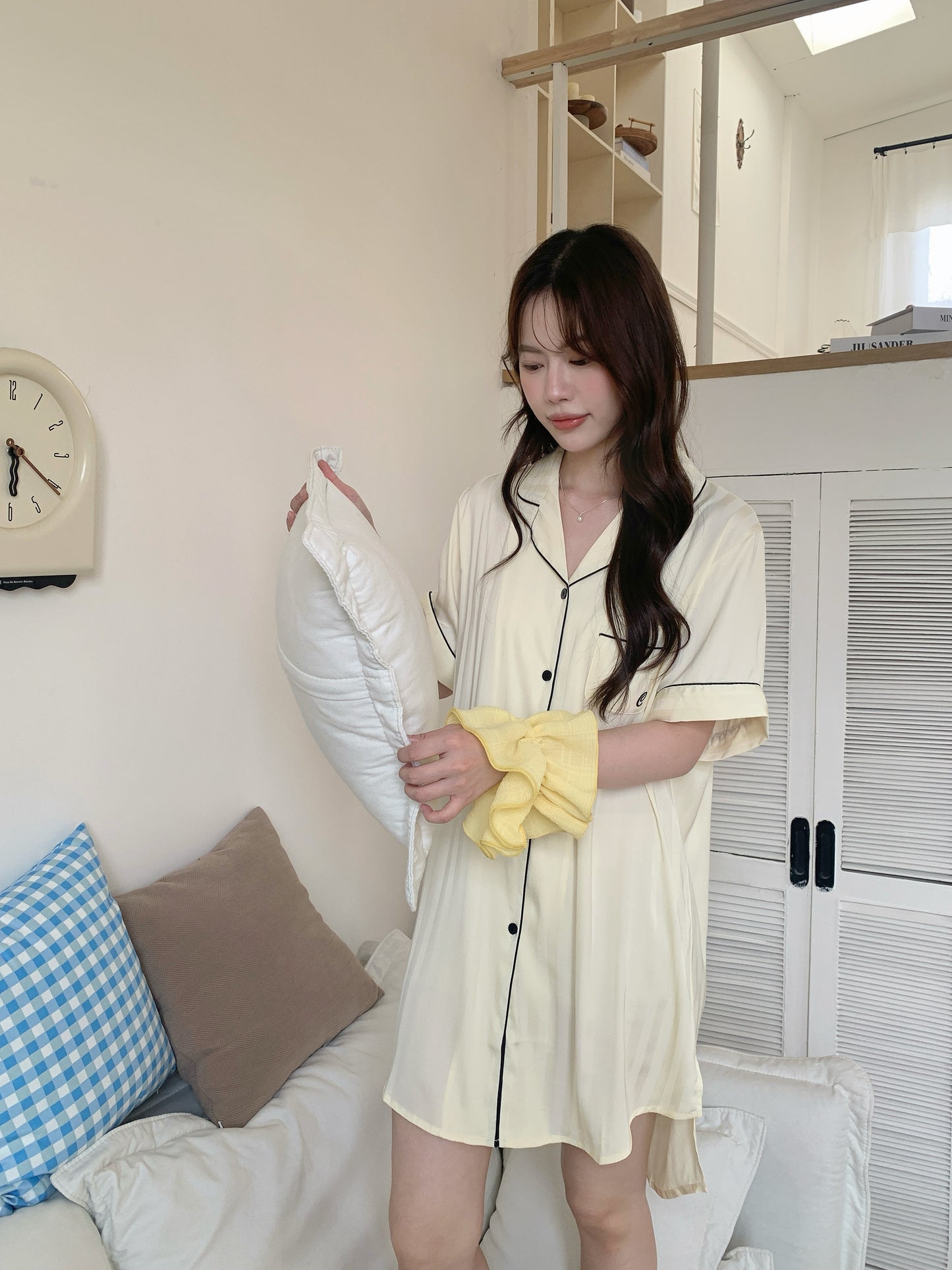 Hailey 系列：短袖睡裙（奶油色）