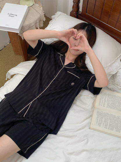Chillday Collection : Short Sleeve with Short Pants (Black)