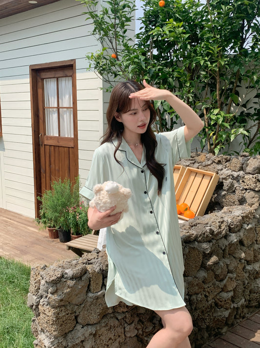 Chillday Collection : Sleep Dress Short Sleeve (Baby Green)