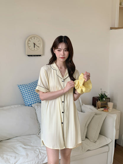 Chillday Collection : Sleep Dress Short Sleeve (Baby Yellow)