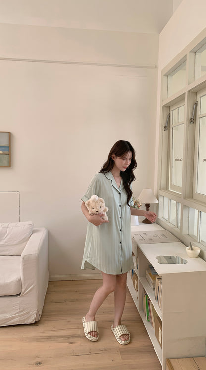 Chillday Collection : Sleep Dress Short Sleeve (Baby Green)