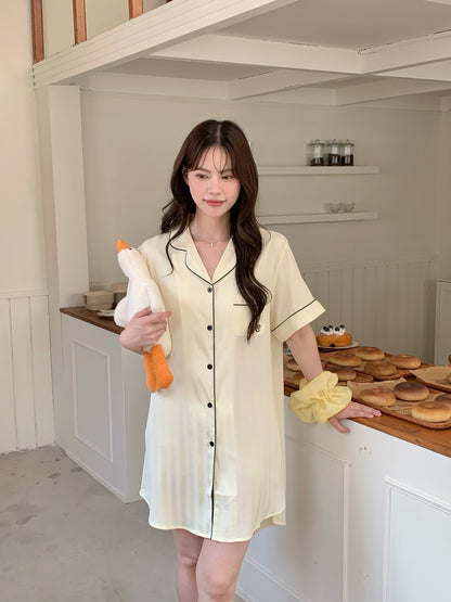 Chillday Collection : Sleep Dress Short Sleeve (Baby Yellow)