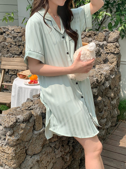Chillday Collection : Sleep Dress Short Sleeve (Baby Green)