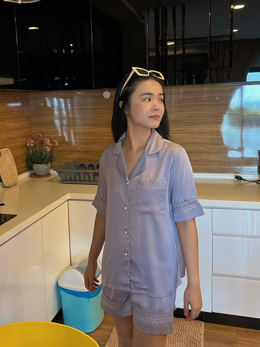Della Collection : Short sleeve + short pants (Lilac)